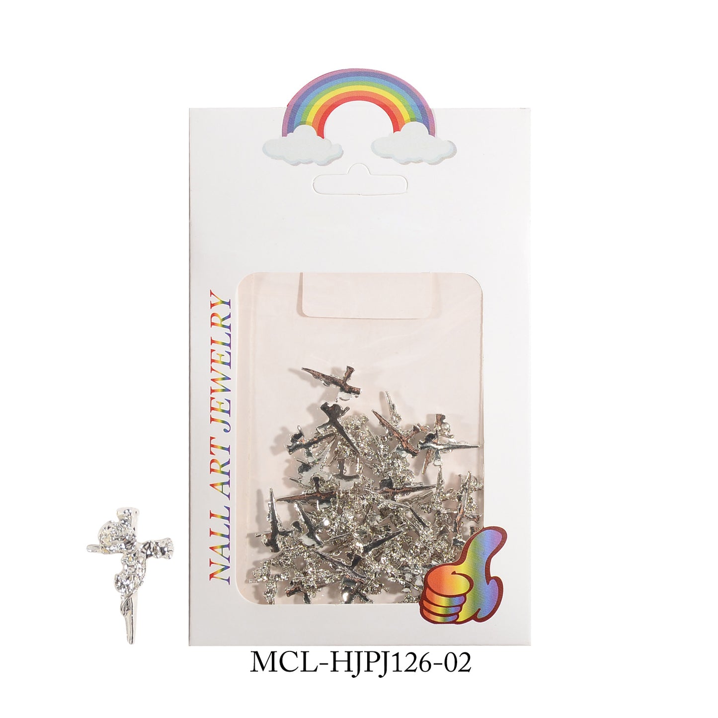 Internet Celebrity Retro Alloy Nail Art Accessories Metal Cross Heart Irregular Baroque Nail Parts Wholesale