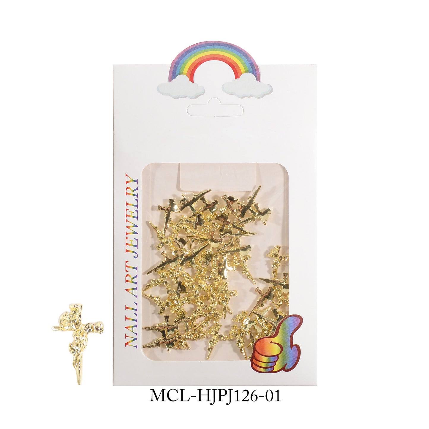 Internet Celebrity Retro Alloy Nail Art Accessories Metal Cross Heart Irregular Baroque Nail Parts Wholesale